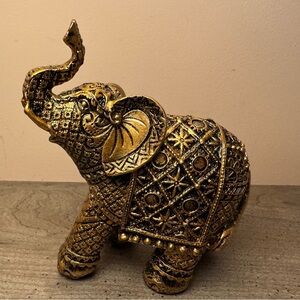 Gold Elephant Figurine - Home Accents Decor